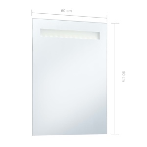 Oglindă cu LED de perete de baie, 60 x 80 cm - Img 6