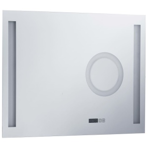 Oglindă cu LED de perete de baie cu senzor tactil, 80 x 60 cm - Img 3