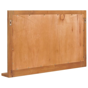 Oglindă de perete cu raft, 100x12x60 cm, lemn masiv de tec - Img 4