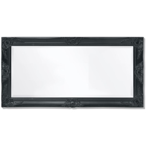 Oglindă de perete in stil baroc, 100 x 50 cm, negru - Img 8