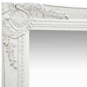Oglindă de perete in stil baroc, alb, 60 x 60 cm - Img 3