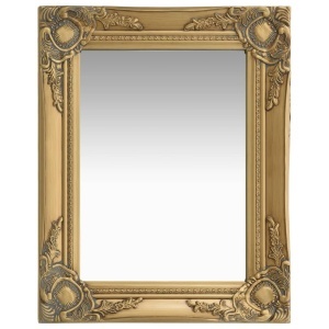 Oglindă de perete in stil baroc, auriu, 50 x 40 cm - Img 2
