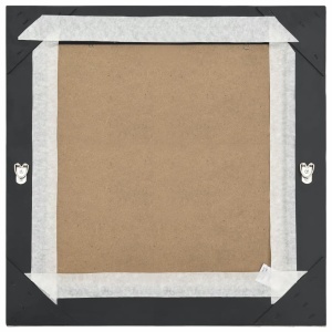 Oglindă de perete in stil baroc, negru, 50 x 50 cm - Img 4