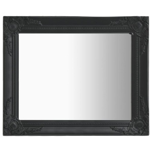 Oglindă de perete in stil baroc, negru, 50 x 60 cm - Img 2