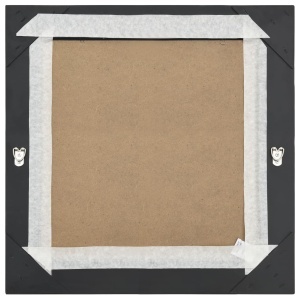Oglindă de perete in stil baroc, negru, 60 x 60 cm - Img 4
