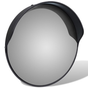 Oglindă de trafic convexă, negru, 30 cm, plastic PC, de exterior - Img 3