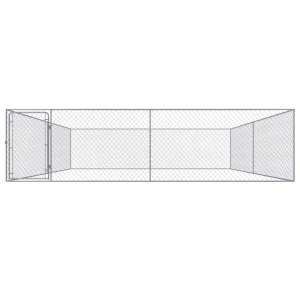 Padoc pentru câini de exterior, 4 x 4 x 1 m, oțel galvanizat - Img 2