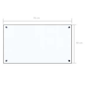 Panou antistropi bucătărie transparent 70x40 cm sticlă securiz. - Img 7