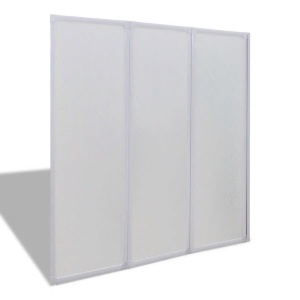 Panou separeu pentru baie 141 x 132 cm Pliabil in 3 - Img 2