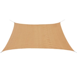 Pânză parasolar, bej, 2 x 2 m, HDPE, pătrat
