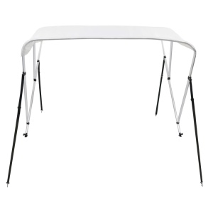 Parasolar barcă Bimini cu 3 arcuri, alb, 183 x 140 x 140 cm - Img 8