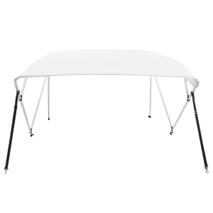 Parasolar barcă Bimini cu 4 arcuri, alb, 243 x 210 x 117 cm - Img 4
