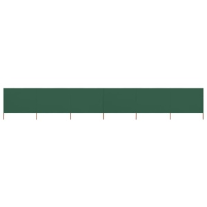 Paravan anti-vânt cu 6 panouri, verde, 800 x 120 cm, textil