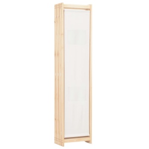 Paravan cameră, 6 panouri, crem, 240x170 x4 cm, material textil - Img 4