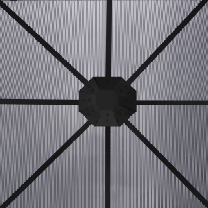 Pavilion cu perdele, antracit, 300 x 300 x 265 cm - Img 2
