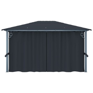 Pavilion cu perdele, antracit, 400 x 300 cm, aluminiu - Img 8