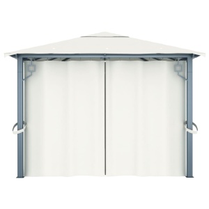 Pavilion cu perdele, crem, 400 x 300 cm, aluminiu - Img 6