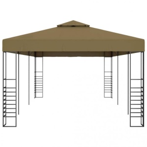 Pavilion de grădină, gri taupe, 6 x 3 x 2,7 m, 180 g/m² - Img 3