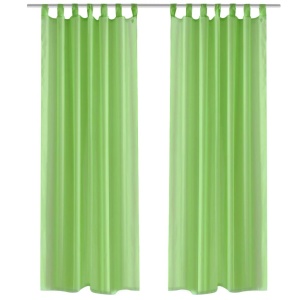 Perdea transparentă Culoare Măr verde 140 x 175 cm 2 buc