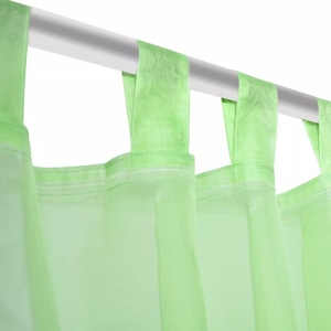 Perdea transparentă Culoare Măr verde 140 x 225 cm 2 buc - Img 5