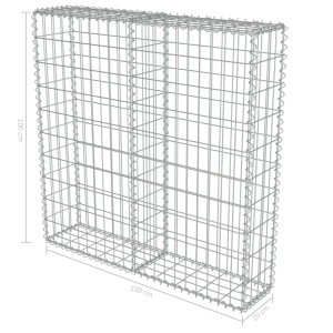 Perete gabion cu capace, 80 x 20 x 100 cm, oțel galvanizat - Img 5
