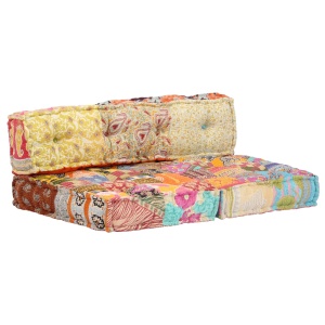 Pernă fotoliu puf, model petice, material textil - Img 10