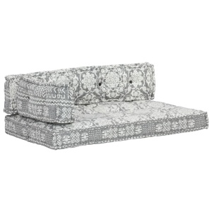 Pernă pentru canapea din paleți, gri deschis, textil, petice - Img 5