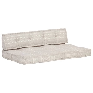 Pernă pentru canapea din paleți, maro deschis, textil, petice