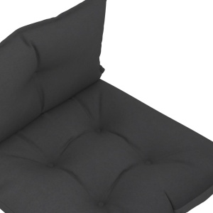 Perne de canapea din paleți, 2 buc., negru, material textil - Img 4