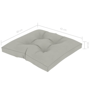 Perne de canapea din paleți, 3 buc., gri taupe, țesătură - Img 9