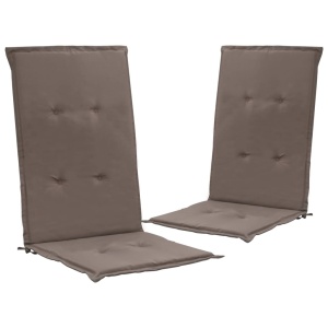 Perne scaun de grădină, 2 buc., gri taupe, 120 x 50 x 3 cm