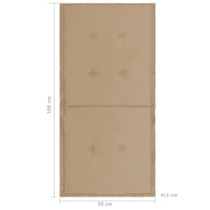 Perne scaun de grădină, 4 buc., bej, 100 x 50 x 3 cm - Img 6