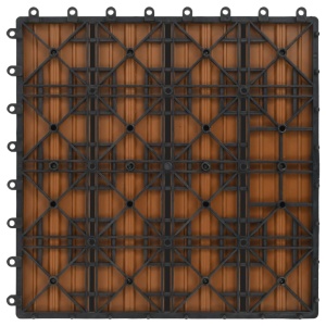 Plăci de pardoseală, 22 buc., culoare tec, 30x30 cm, WPC, 2 mp - Img 5