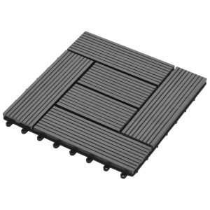 Plăci de pardoseală, 22 buc., gri, 30 x 30 cm, WPC, 2 mp - Img 3