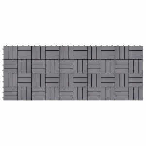 Plăci pardoseală, 10 buc., gri, 30x30 cm, lemn masiv de acacia - Img 2