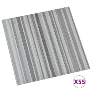 Plăci pardoseală autoadezive 55 buc. gri deschis PVC 5,11 m² - Img 2