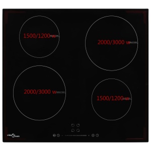 Plită cu inducție 4 arzătoare control tactil sticlă 7000 W - Img 2