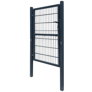 Poartă 2D pentru gard (simplă) 106 x 170 cm, gri antracit - Img 3