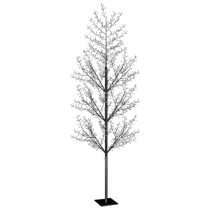 Pom Crăciun, 1200 LED-uri lumină albastră flori de cireș 400 cm - Img 2