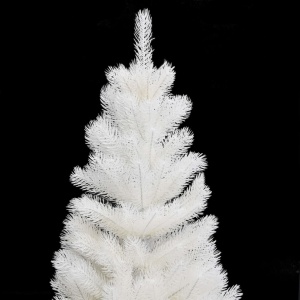 Pom de Crăciun artificial, ace cu aspect natural, alb, 65 cm - Img 3