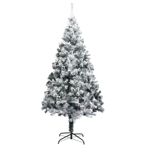 Pom de Crăciun artificial cu zăpadă, verde, 240 cm, PVC - Img 2