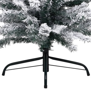 Pom de Crăciun artificial subțire cu zăpadă verde 180 cm PVC - Img 6