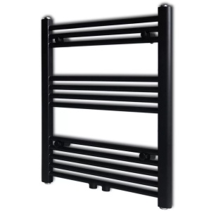 Radiator port-prosop incălzire centrală baie, drept, 600x764 mm, negru