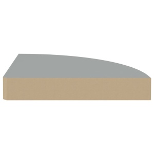 Raft de colț suspendat, gri, 25x25x3,8 cm, MDF - Img 8
