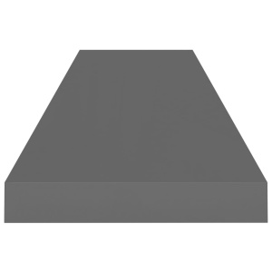 Raft de perete suspendat, gri extralucios, 90x23,5x3,8 cm, MDF - Img 8