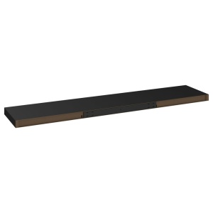 Raft de perete suspendat, negru, 120x23,5x3,8 cm, MDF - Img 6