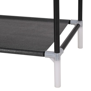 Raft incălțăminte 8 rafturi, Metal și textil nețesut, Negru - Img 5