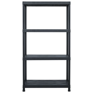 Rafturi de depozitare, 5 buc. negru, 60 x 30 x 138 cm plastic - Img 3