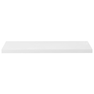 Rafturi de perete, 4 buc., alb extralucios, 90x23,5x3,8 cm, MDF - Img 8