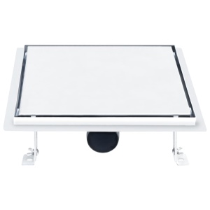 Rigolă de duș capac plat gresie 2-in-1 25x25 cm oțel inoxidabil - Img 4